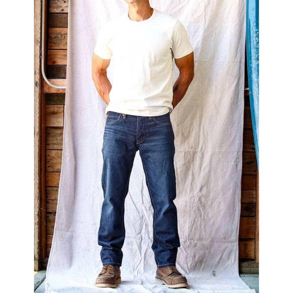 NEW WIESMADE jack fit loose straight cut jeans in ocean wash